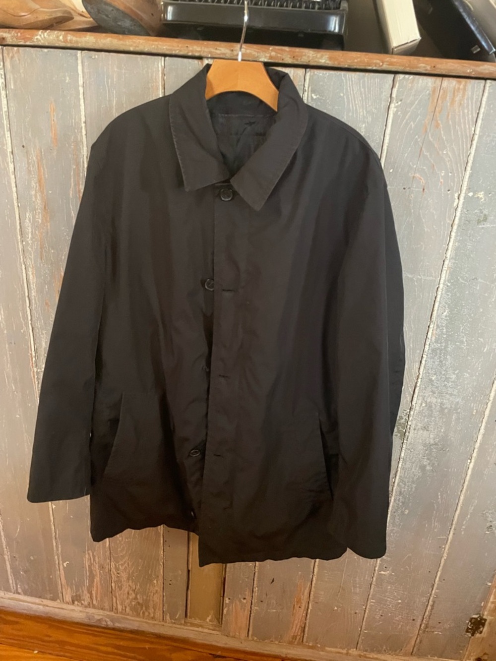 Allegri Black Men's Trench Coat